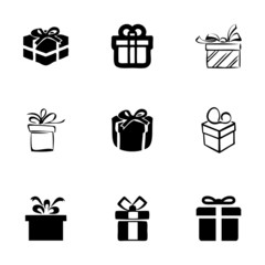 Vector gift  icons set