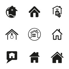 Vector home icons set