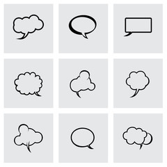 Obraz premium Vector speech bubbles icon set