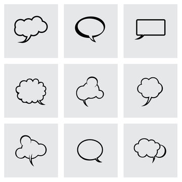 Vector speech bubbles icon set