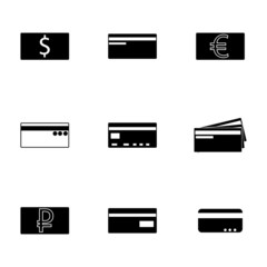 Fototapeta na wymiar Vector credit card icons set