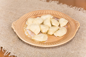 homemade dumplings with meat