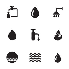 Vector water icons set - 73783706