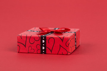 gift box on red