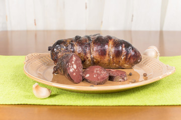 Ukrainian sausage from the blood