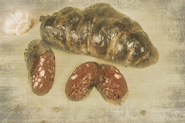 Ukrainian sausage from the blood