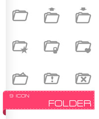 Vector folder icon set