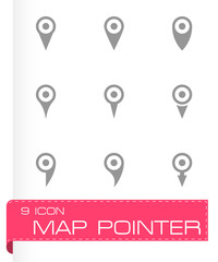 Vector map pointer icon set