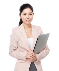 Businesswoman with laptop