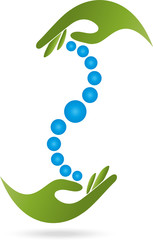 Hände, Heilpraktiker, Orthopädie, Physiotherapie, Logo