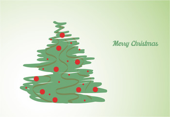 Card with Christmas tree