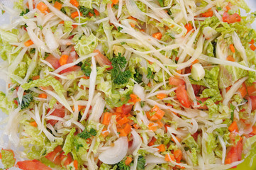cabbage salad close-up