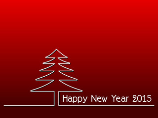 happy new year 2015 - simple red background