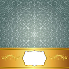 Christmas decoration frame. Snowflake Abstract Background.