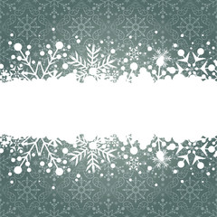 Christmas decoration frame. Snowflake Abstract Background.