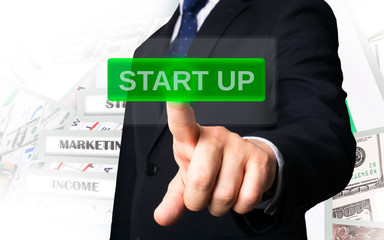 Business person working with screen