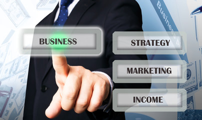 Business person working with screen