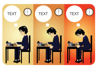 businessman sitting on desk , office worker