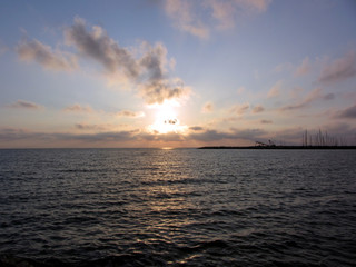Tyrrhenian Sea, sunset