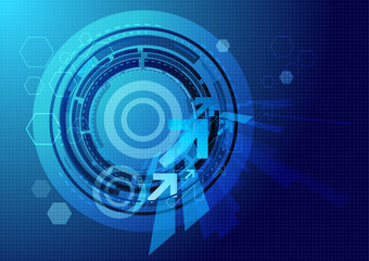 abstract technology blue background vector
