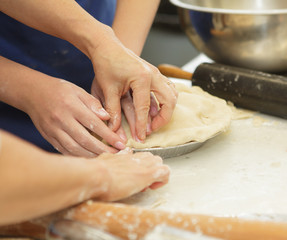 Preparing and making apple pies © kmlPhoto