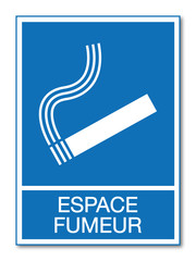 Panneau espace fumeur.