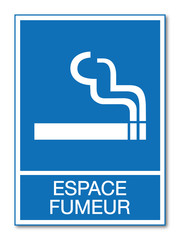 Panneau espace fumeur.