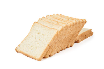 Heap of toast bread slices