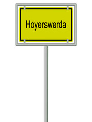 Hoyerswerda - Ortsschild