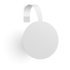 Advertising wobbler isolated