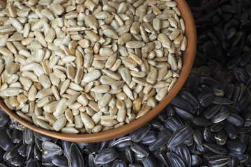 sunflower seeds in clay