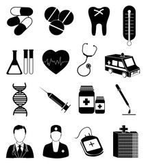 Healthcare medical service icons set