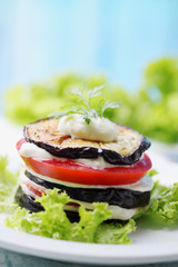 Vegetables with sauce and garlic