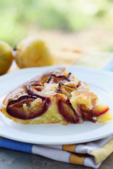 Cottage cheese casserole on the plate