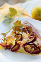 pudding with plums