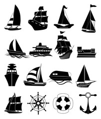 Ships icons set