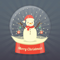 Christmas snowman background