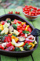Ragout of vegetables baked