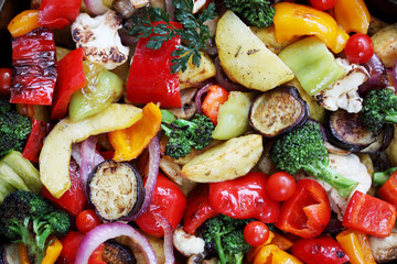 vegetable stew, top view