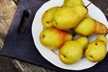 pears, top view