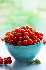Many small cherry tomatoes