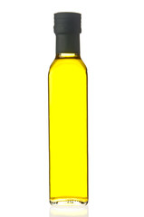 Olive oil bottle closeup