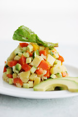 salad with avocado and beet
