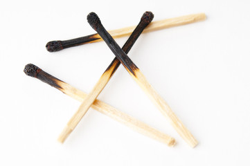 Burned matches