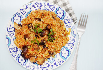 italian risotto with mushrooms
