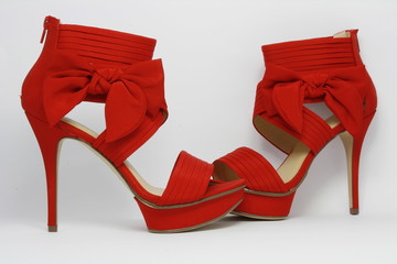 Red party shoes.