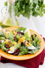 appetizing salad with eggs
