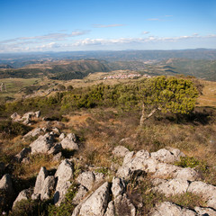 Fototapeta na wymiar Sardegna, panorama selvaggio del sud