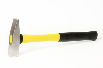 Work Tools: Hammer on white background