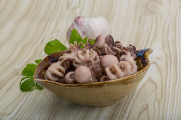 Boiled octopus